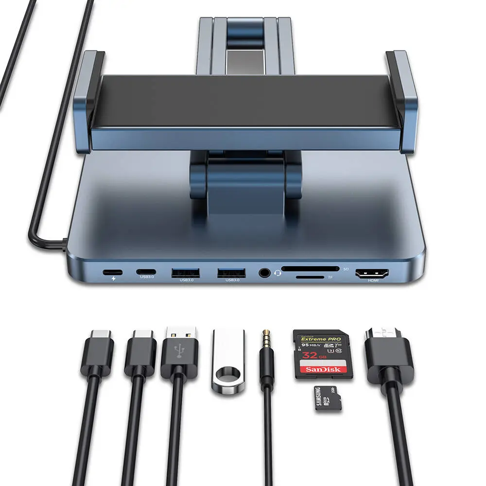 Wiwu Tablet Stand with 8-in-1 USB-C Hub (AH801)