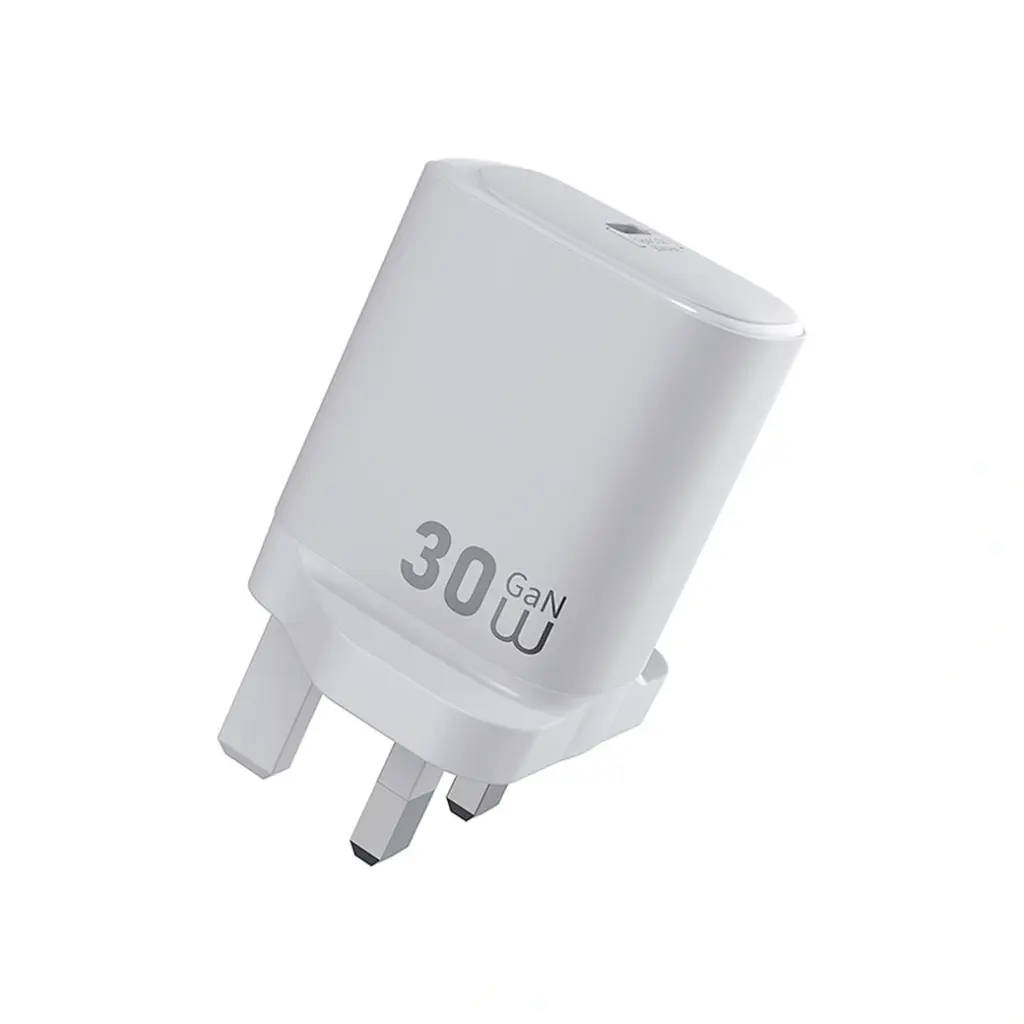 شاحن GaN أساسي من Wiwu WI-G008 بقدرة 30 واط (منفذ USB-C واحد + كابل C إلى C)