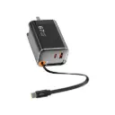 Wiwu G027 GaN Faster Charger PD67W with Built in Retractable Cable