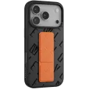 Levelo Morphix Vallo Faux Leather GripStand Case iPhone 17 Pro Max BLK ORG