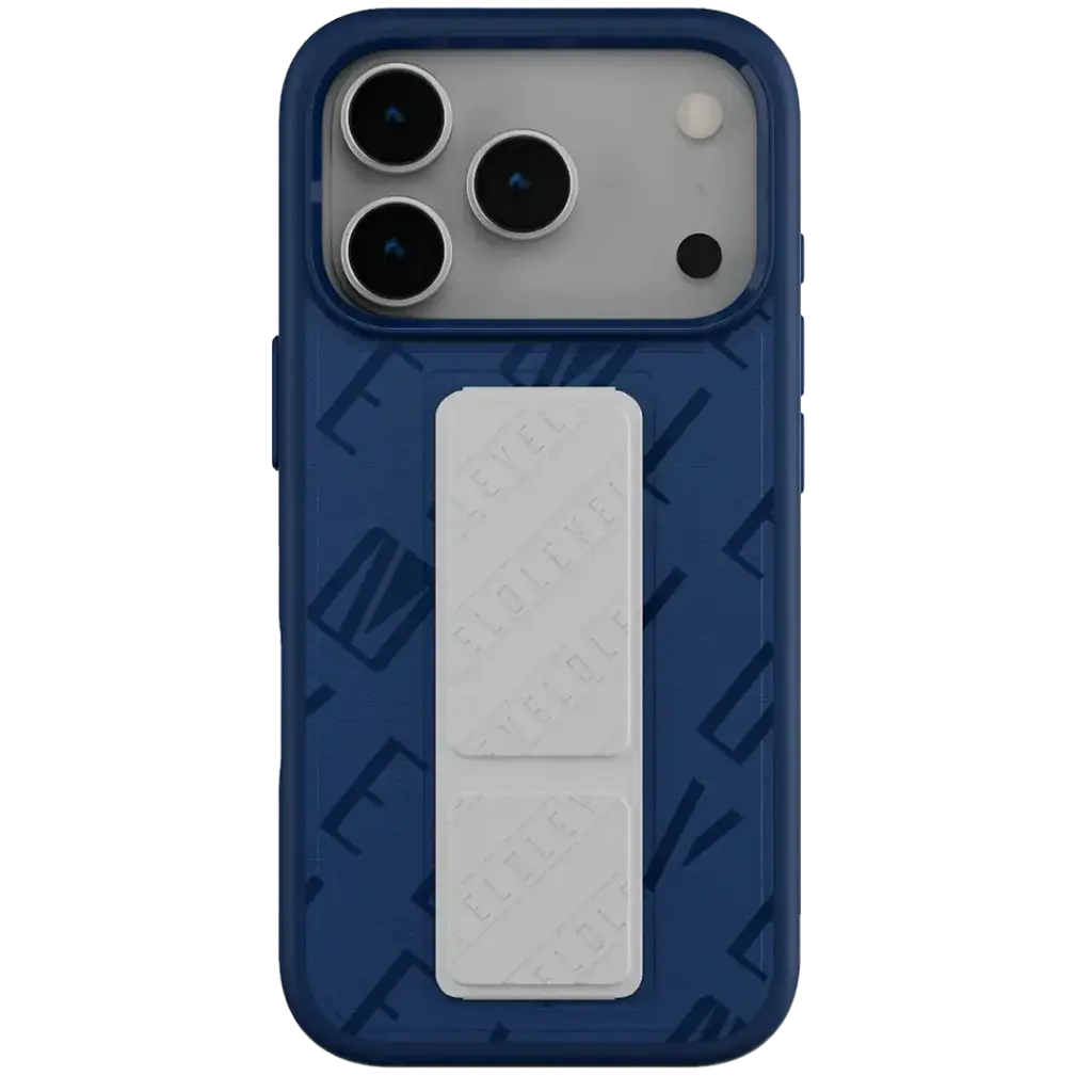 Levelo Morphix Vallo Faux Leather GripStand iPhone 17 Pro Max BLU GRY