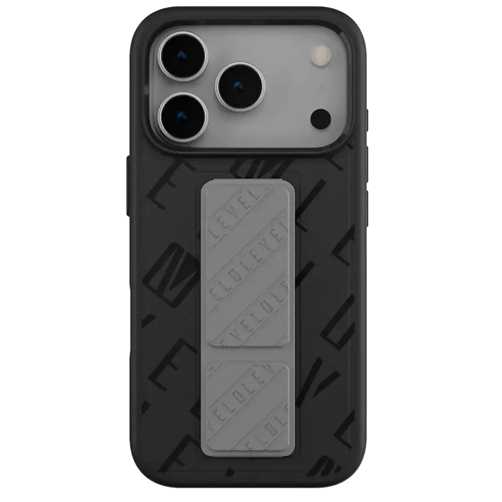 Levelo Morphix Vallo Faux Leather GripStand iPhone 17 Pro BLK GRY
