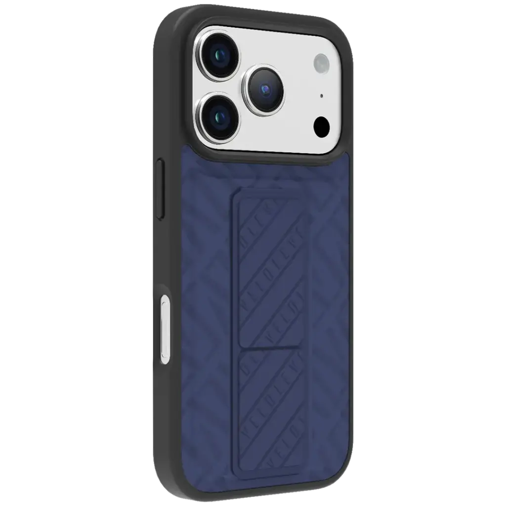 Levelo Morphix Cuero Gripstand Case iPhone 17 Pro BLU