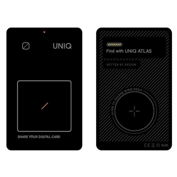 UNIQ ATLAS NFC-ENABLED CARD TRACKER - GRAPHITE (GRAPHITE)