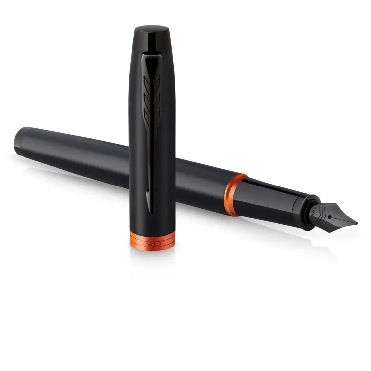 Parker IM Black Fountain Pen with Orange Ring 2172944