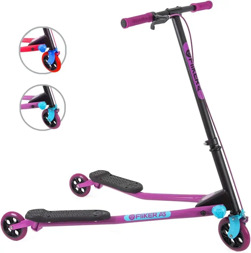 Yvolution Y Fliker A3 Air Scooter – Purple/Light Blue 
