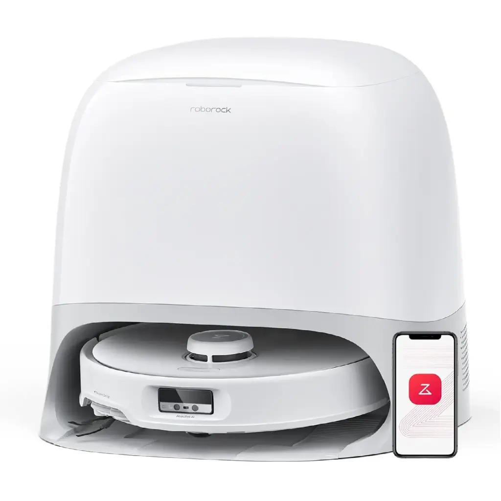 Roborock Q Revo Curv Robot Vacuum Cleaner, 18,500Pa - White