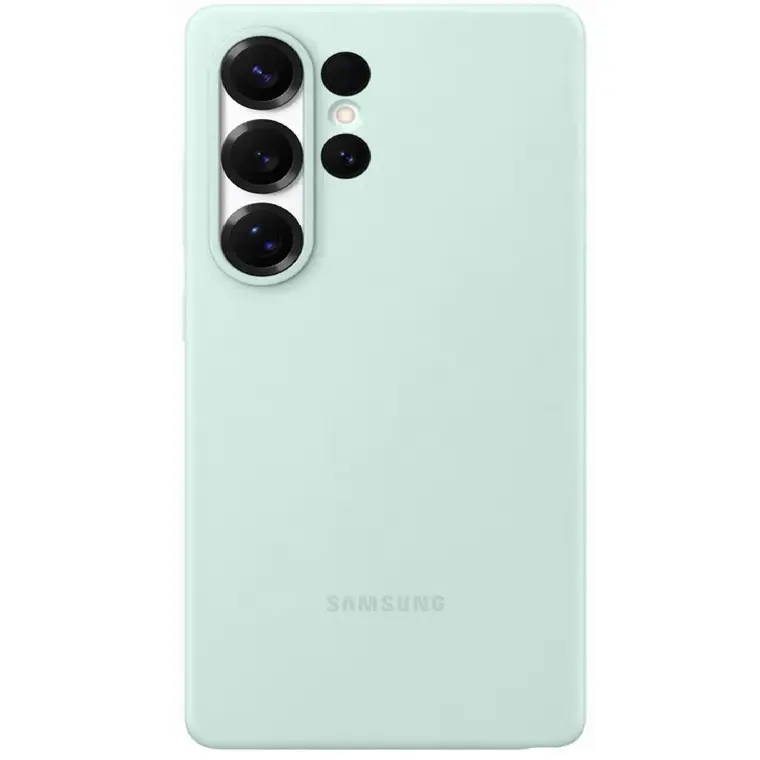 غطاء سيليكون لهاتف Galaxy S25 Ultra – لون نعناع (Mint)