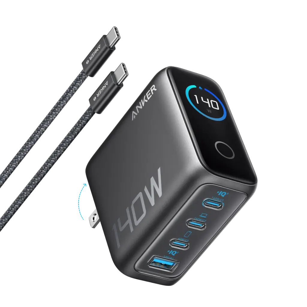Anker 140W 4-Port GaN Charger with Display (PD 3.1)
