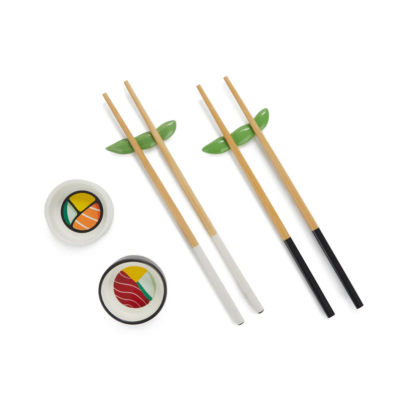 Balvi Sushi set,Oishii,white/black,ceramic
