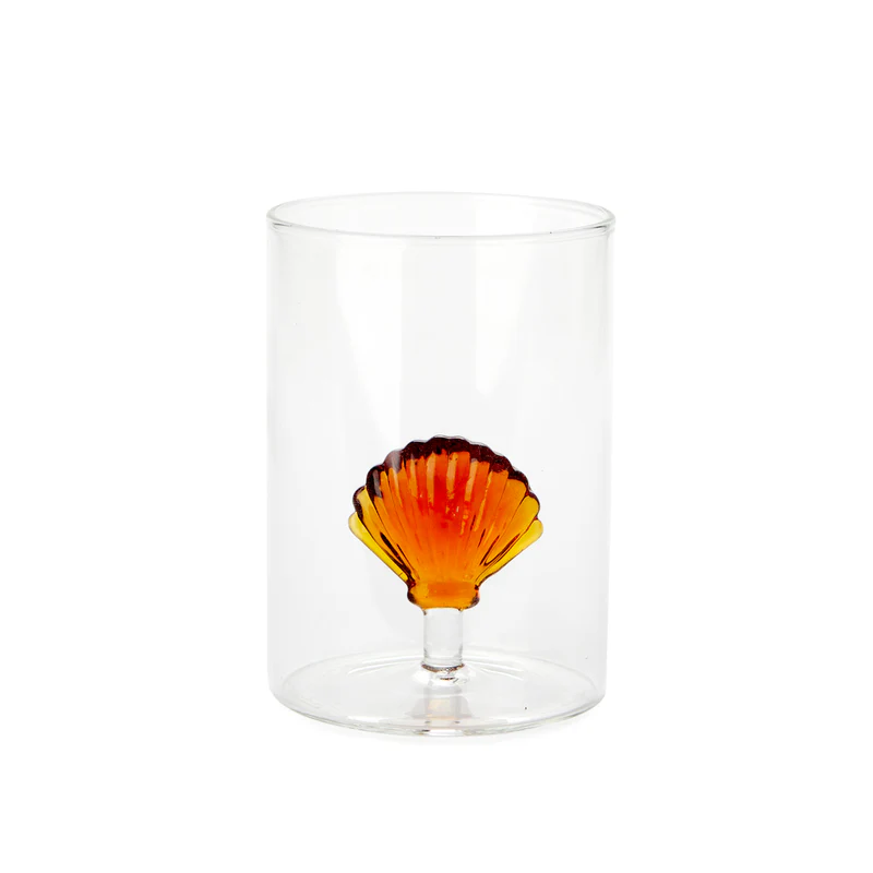 Balvi Glass,Atlantis Shell,amber,glass