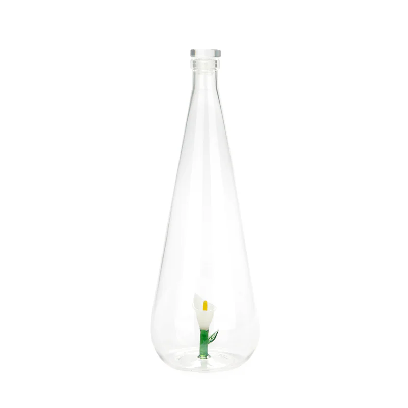 Balvi Bottle,Botanical Lily,1.0 L,white,glass