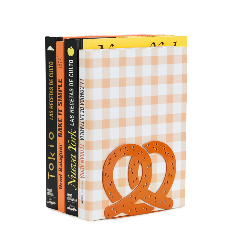 Balvi Bookend,Pretzel,brown,metal