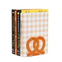 Balvi Bookend,Pretzel,brown,metal