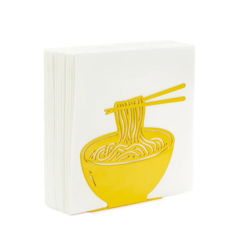 Balvi Napkin holder,Ramen,yellow,metal