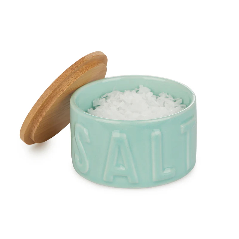 Balvi Flake salt cellar,Salt,turquoise,ceramic