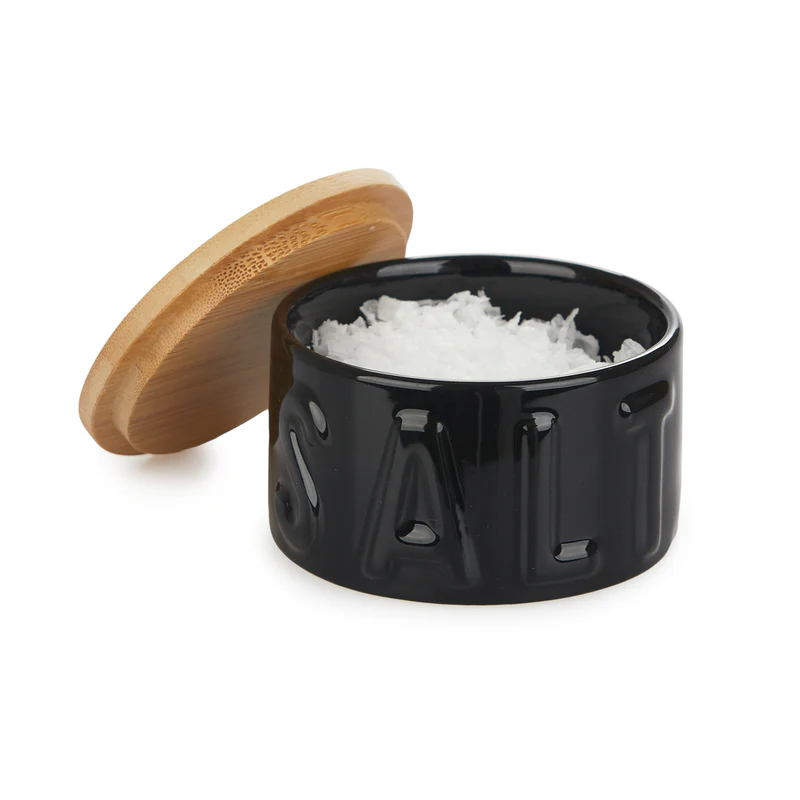 Balvi Flake salt cellar,Salt,black,ceramic