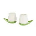 Balvi Coffee cup set,Tulip,white,x2,ceramic