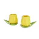 Balvi Coffee cup set,Tulip,yellow,x2,ceramic