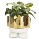 Balvi Plant Pot,Mr.Standy Gold Edition,golden,ceramic