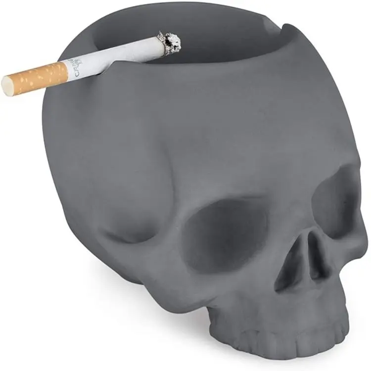 Balvi Ashtray,Skully,gray,ciment