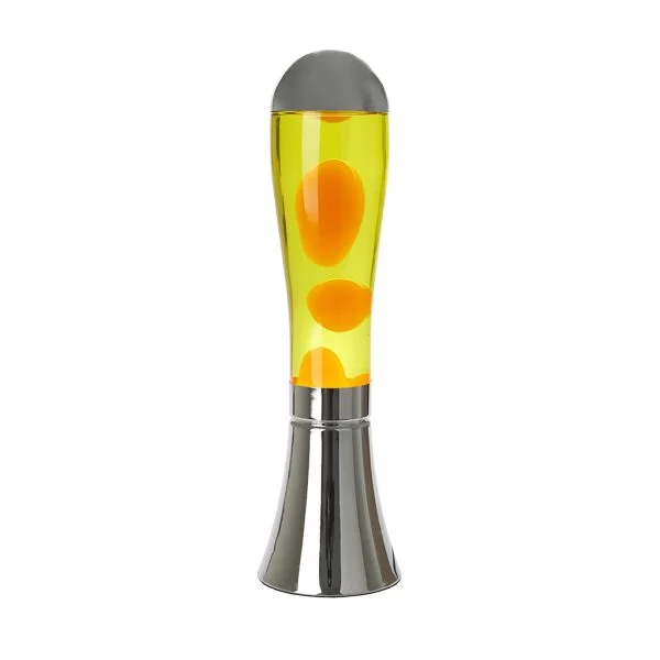 Balvi Lava lamp,Magma,silver/yellow,aluminium