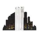 Balvi Bookend,Skyline,black,with light,2xAA