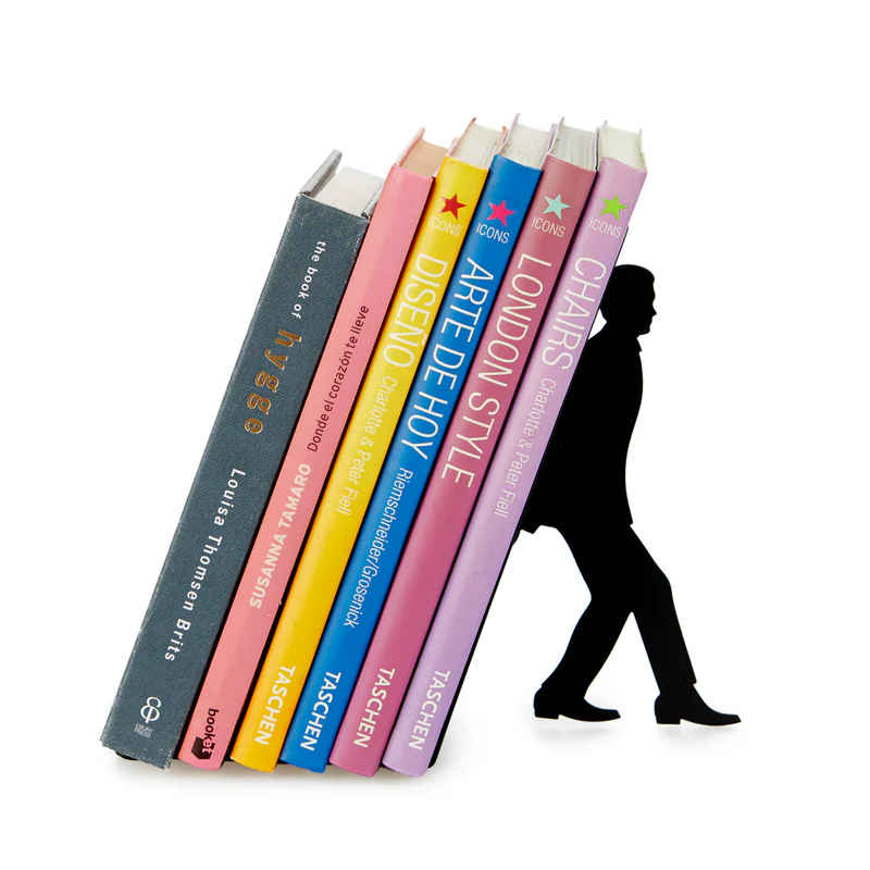 Balvi Bookend,Too Many Books,black,metal