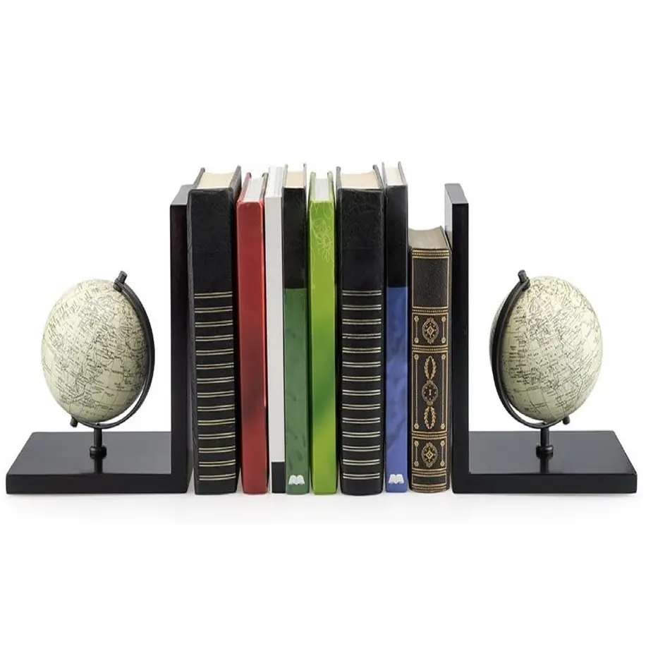 Balvi Bookend,Mappamondo,x2,wood