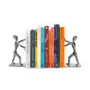 Balvi Bookend,Shadow,x2,chrome,zinc