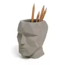 Balvi Pen holder,The Head,gray,ciment