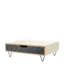 Balvi Monitor stand,Nordic Pattern,drawer,black,wood