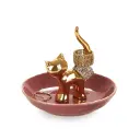 Balvi Ring holder,Gatto,golden,porcelain