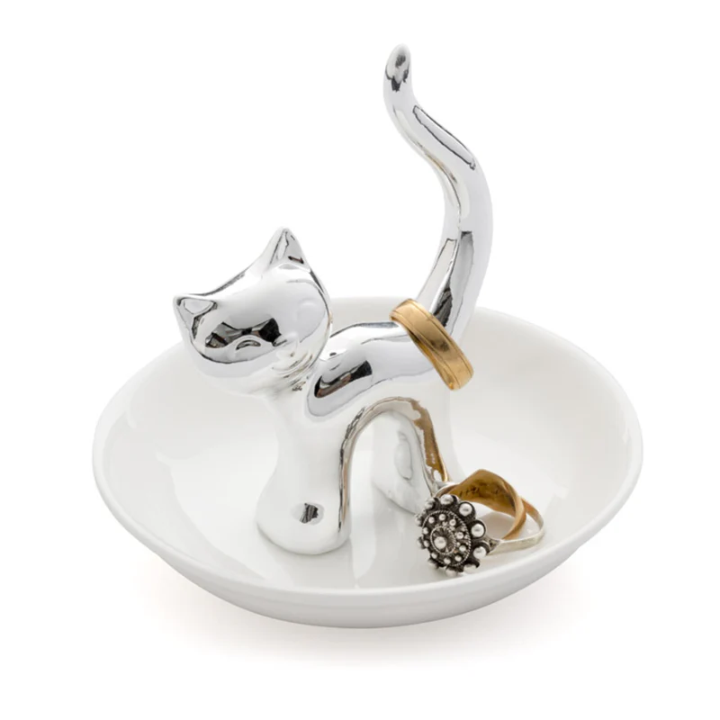 Balvi Ring holder,Gatto,silver,ceramic