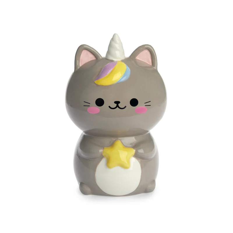 Balvi Coin bank,Kawaii Starry,gray,ceramic