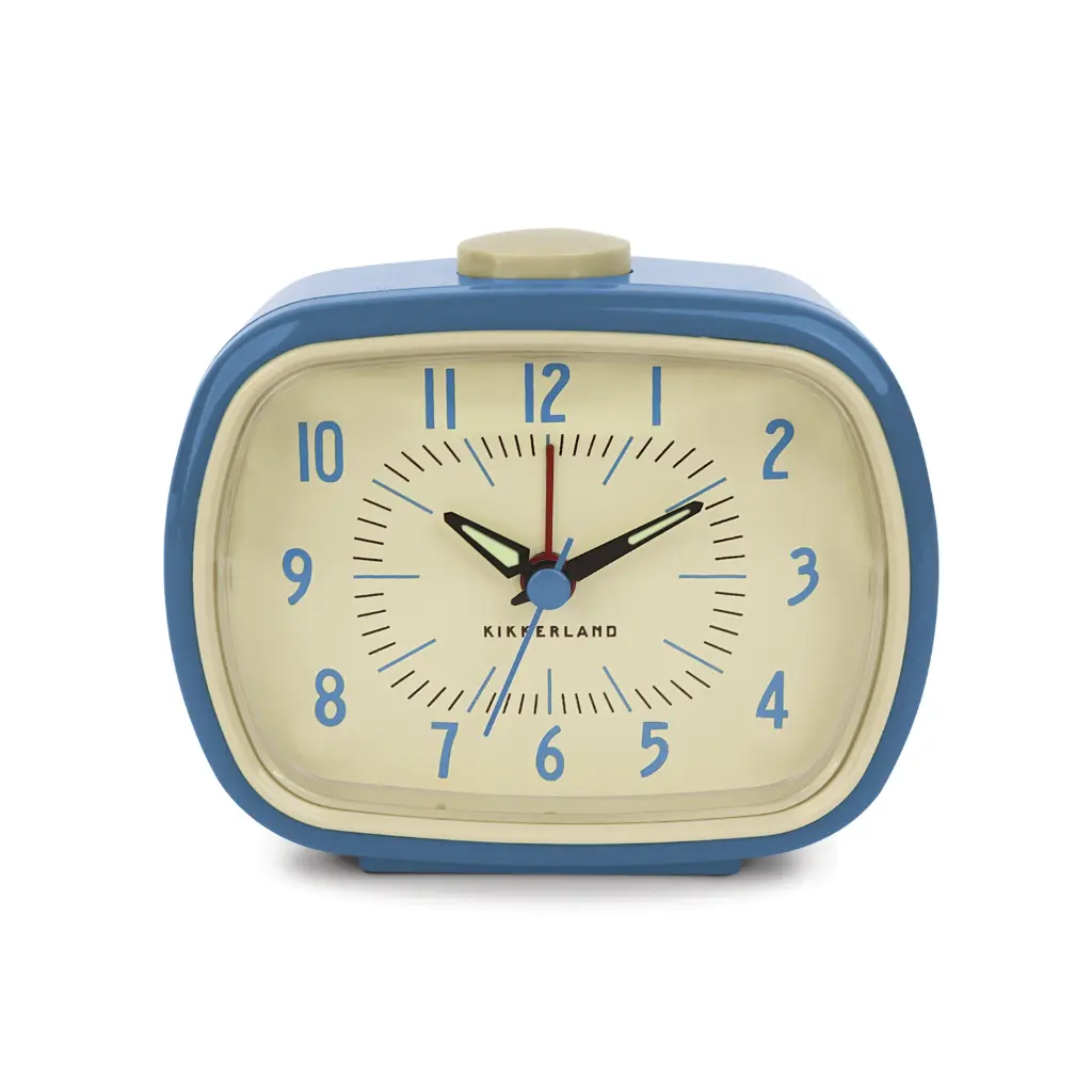 RETRO ALARM CLOCK BLUE