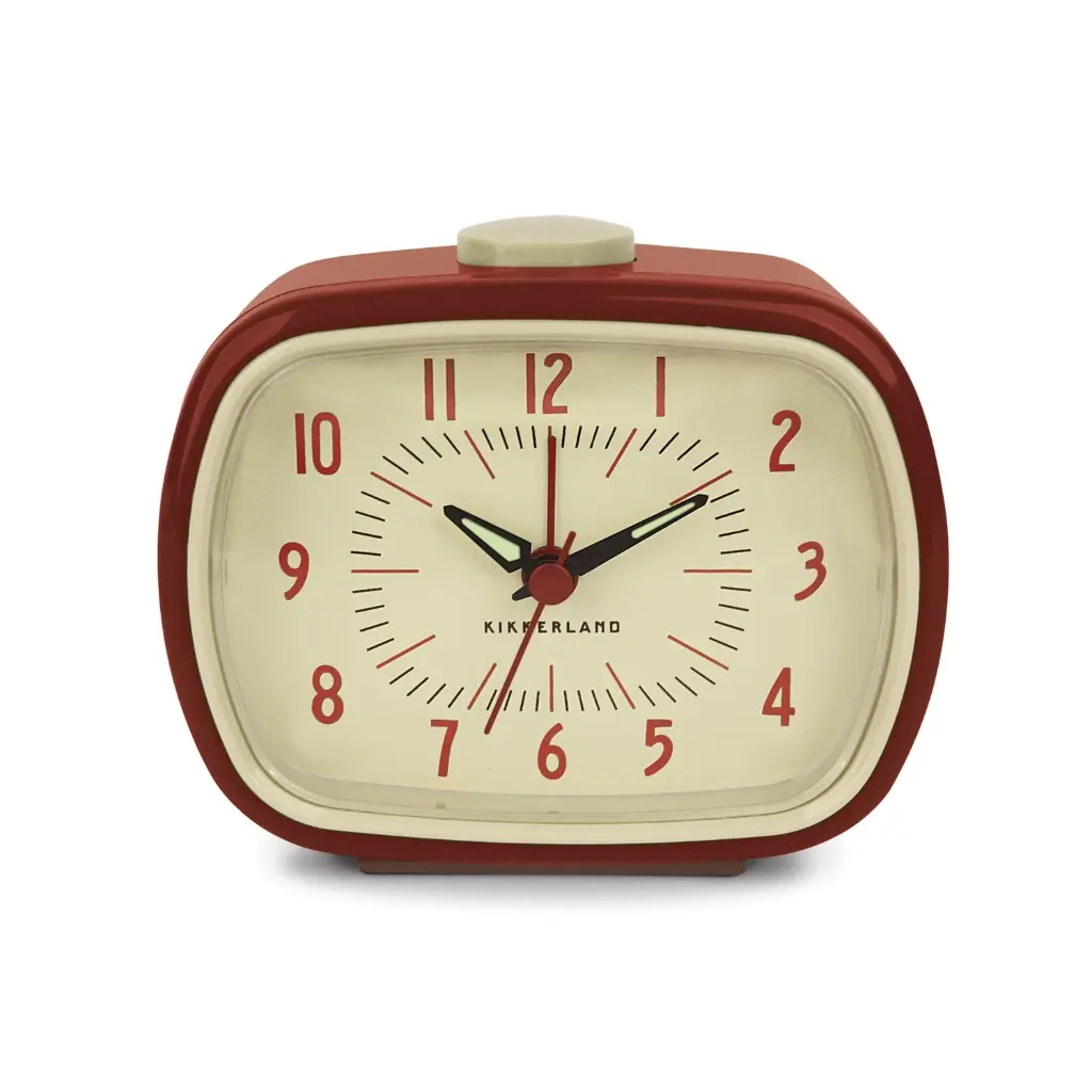 Kikkerland RETRO ALARM CLOCK RED