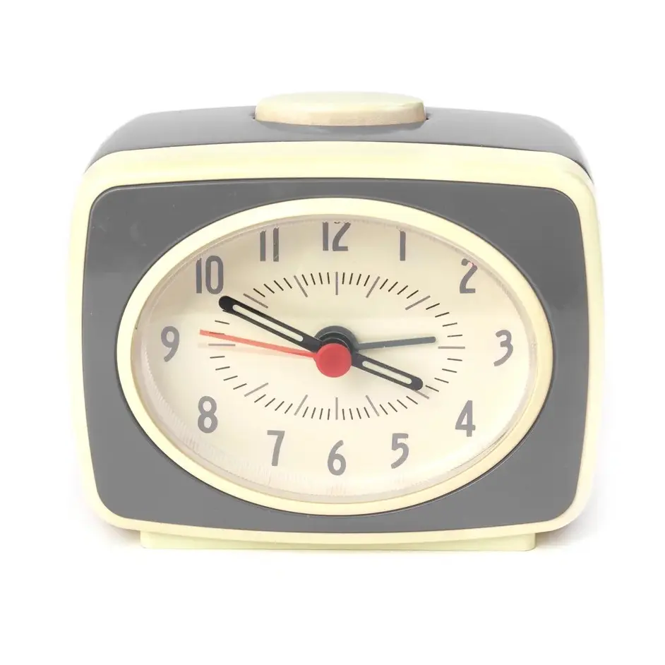 SMALL CLASSIC ALARM CLOCK GREY