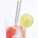 Kikkerland STAINLESS STEEL STRAWS S/10 - code Y923