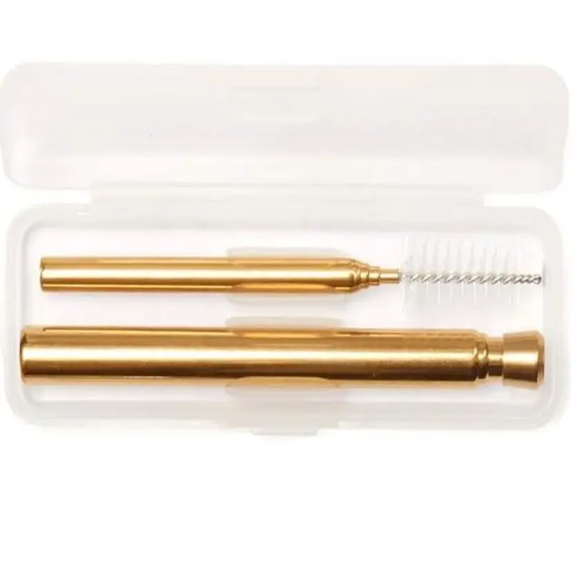 Kikkerland COPPER TRAVEL STRAW SET  - code Y923