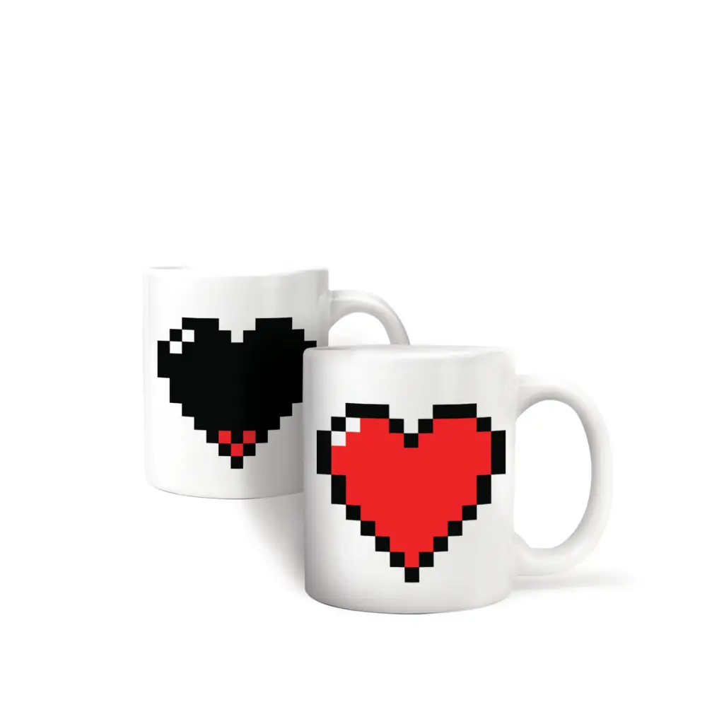 Kikkerland MORPH MUG PIXEL HEART - code B651
