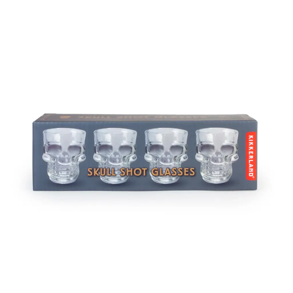 Kikkerland SKULL SHOT GLASSES SET OF 4 - code Y922