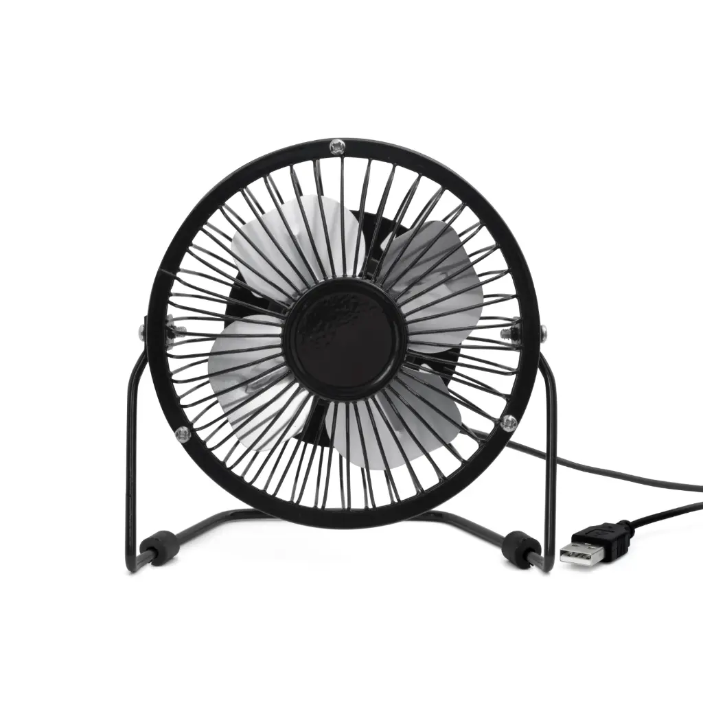 USB METAL DESK FAN - BLACK