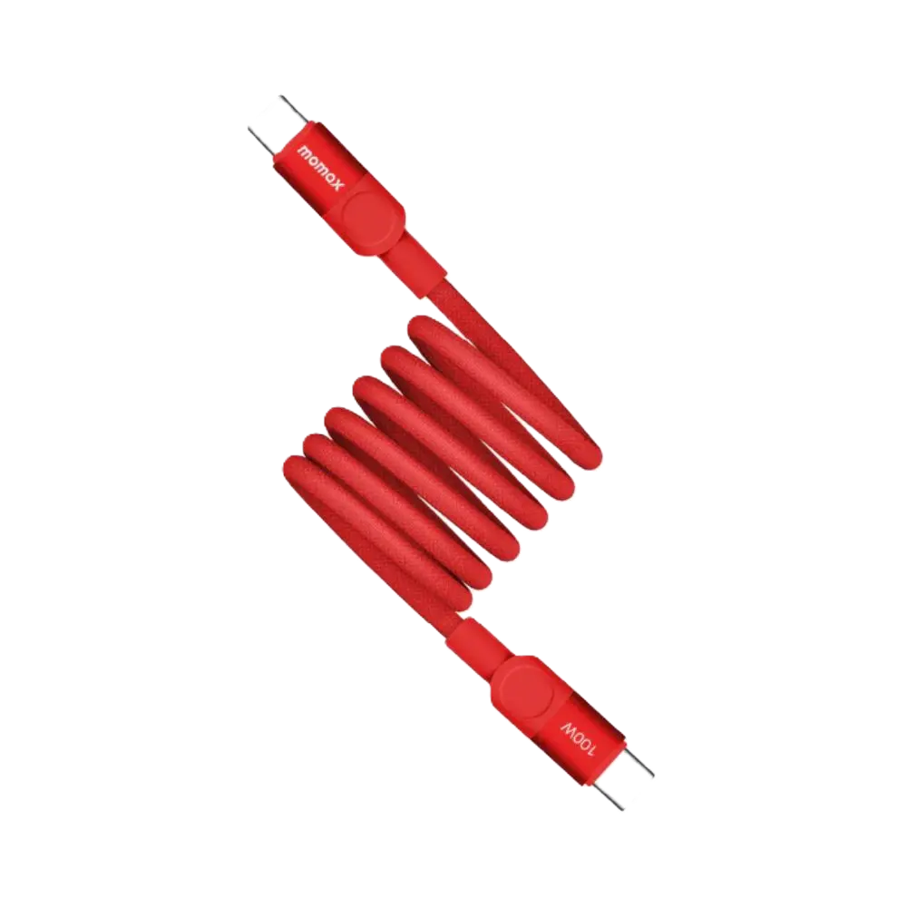 Momax Mag Link USB-C to USB-C 100W Magnetic Cable (1m) - Red