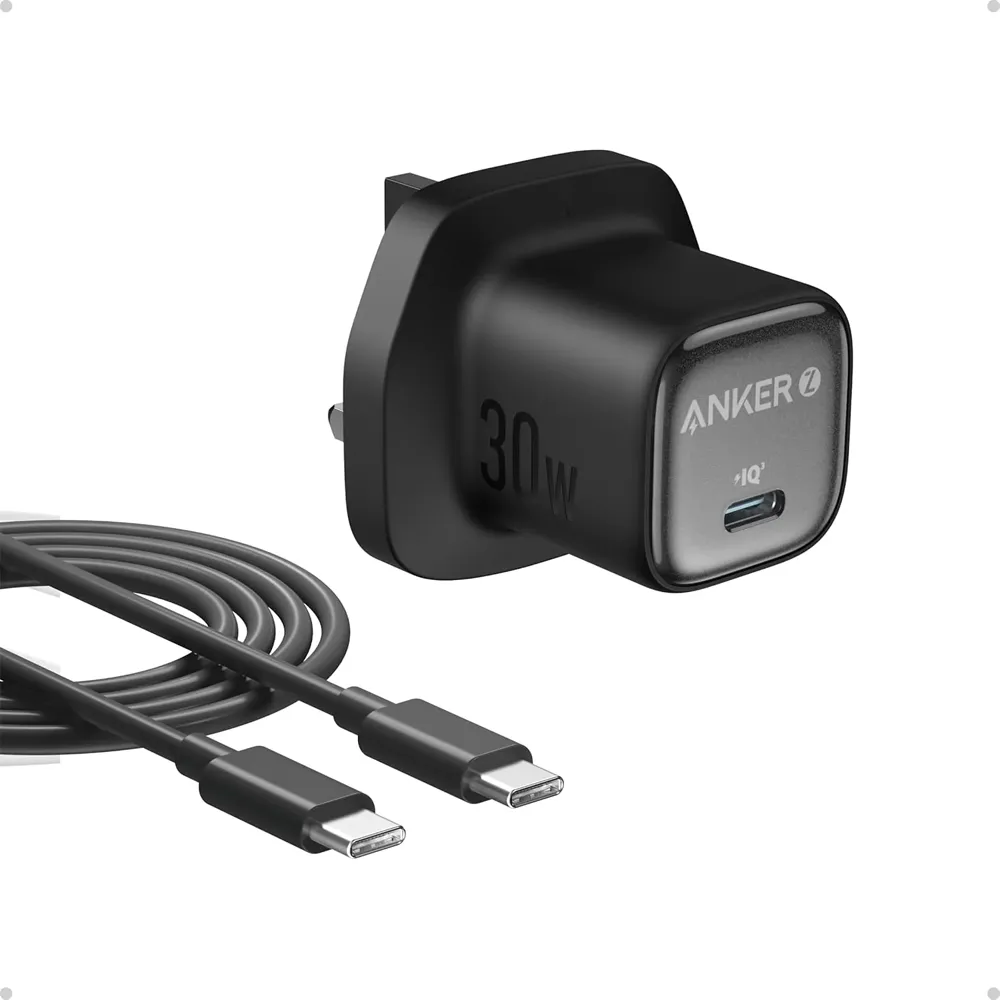 Anker Zolo Charger 30W PD 3.0 with 1m C-to-C Cable - Black