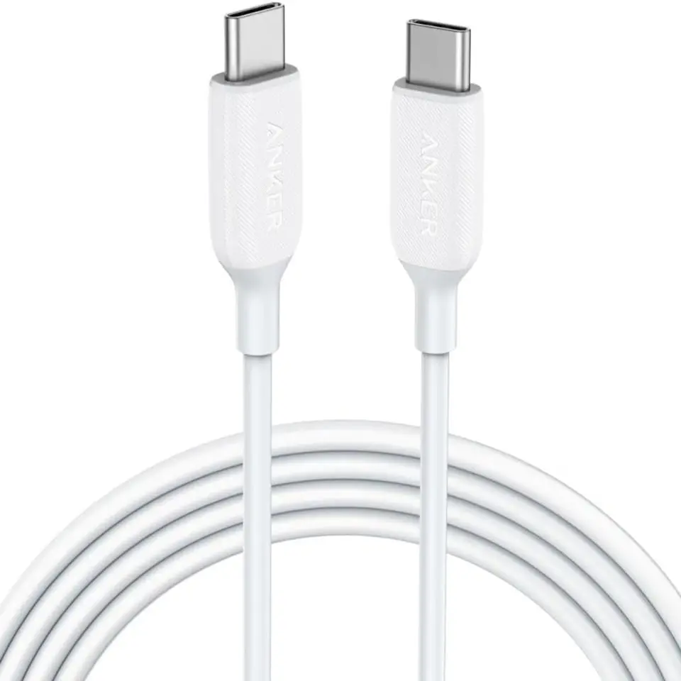 كابل أنكر PowerLine III من USB-C إلى USB-C بقدرة 100 واط بطول 6 أقدام – أبيض