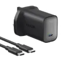 شاحن أنكر نانو بقدرة 100 واط مع كابل USB-C بطول 6 أقدام وبتيار 5 أمبير – أسود