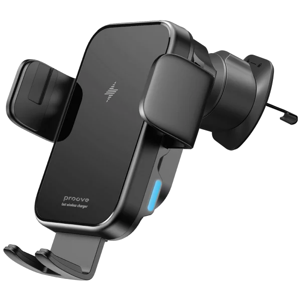 Proove Triple Clamp 15W Wireless Car Charging Holder (Black)