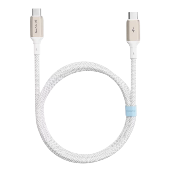 Proove Dense Metal Type-C to Type-C Cable 60W 1m (White)