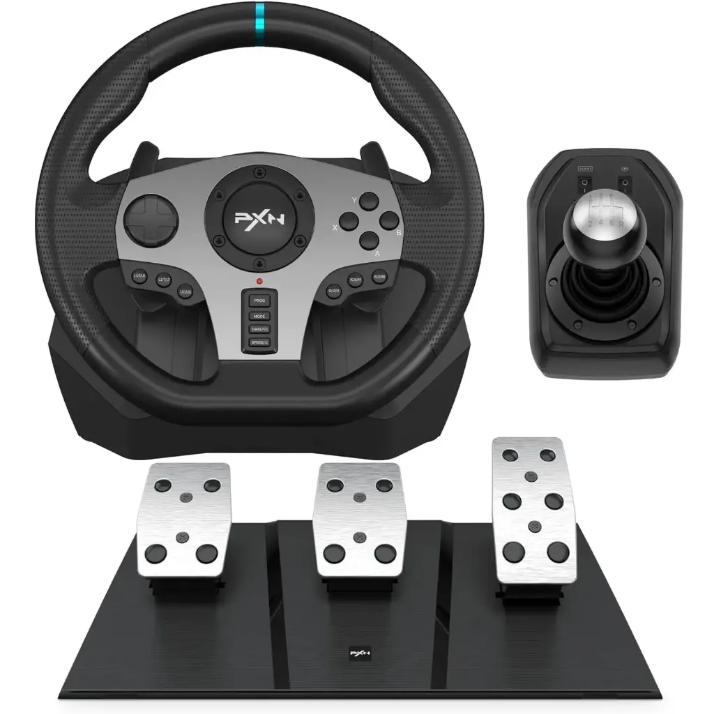 PXN V9 Racing Wheel with Pedals and Shifter - 270/900 Degrees